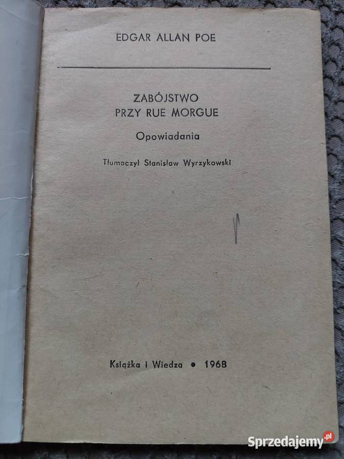 Edgar Allan Poe Zabójstwo rue Morgue Skradziony