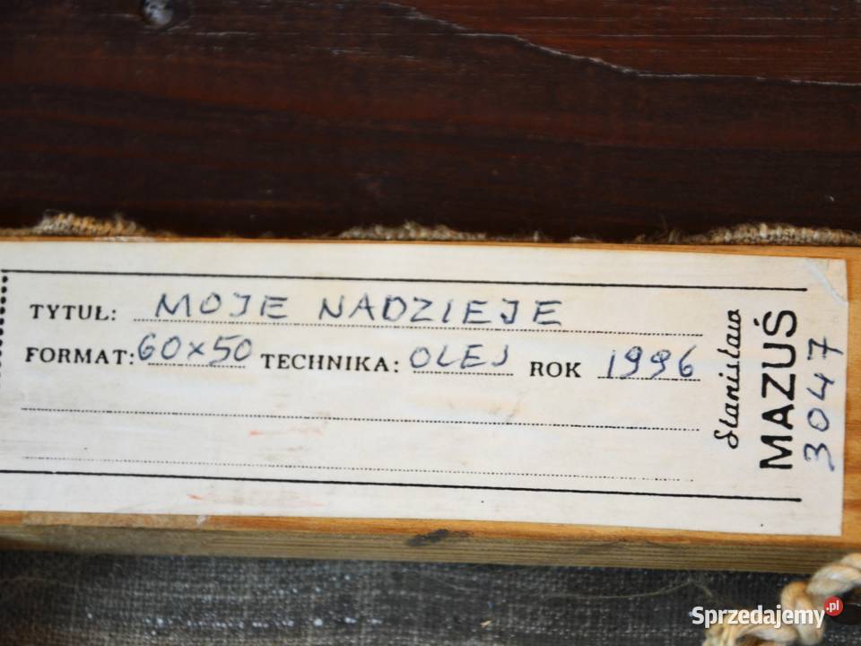 Obraz olej na płótnie Stanisław Mazuś Moje Bronisze