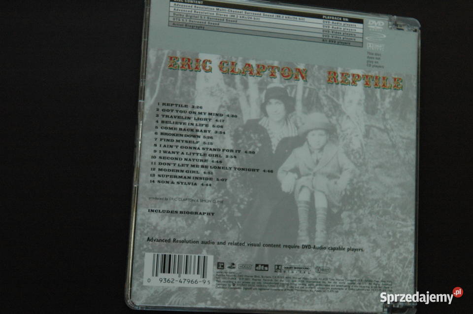 płyta DVD Audio Eric Clapton Reptile pomorskie Gdynia