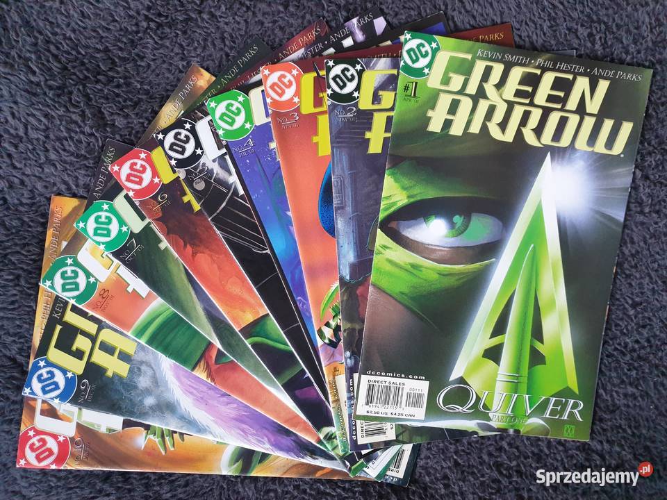 Green Arrow Quiver zestaw 10 komiksów DC USA pomorskie Gdynia