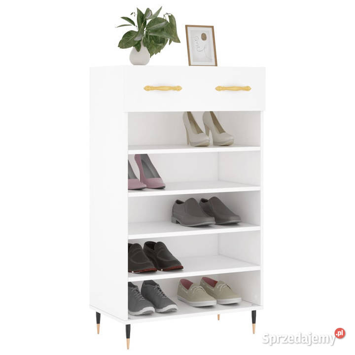 Szafka na buty biała 60x35x105 materiał Warszawa