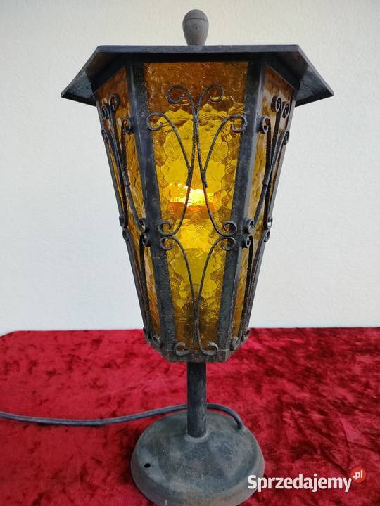 Lampa Latarnia kute żelazo druga połowa XX wieku Kęty