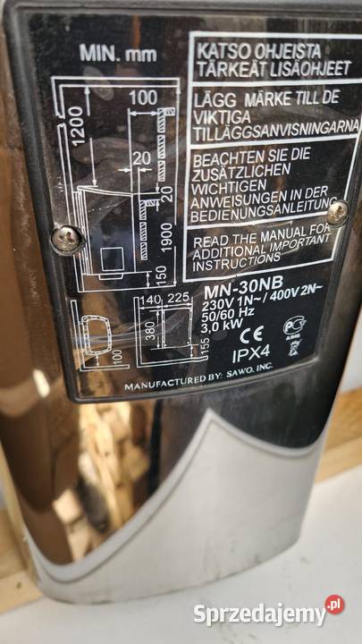 Piec do sauny SAWOTEC 3kW MN30NB Sauny Zielona Góra