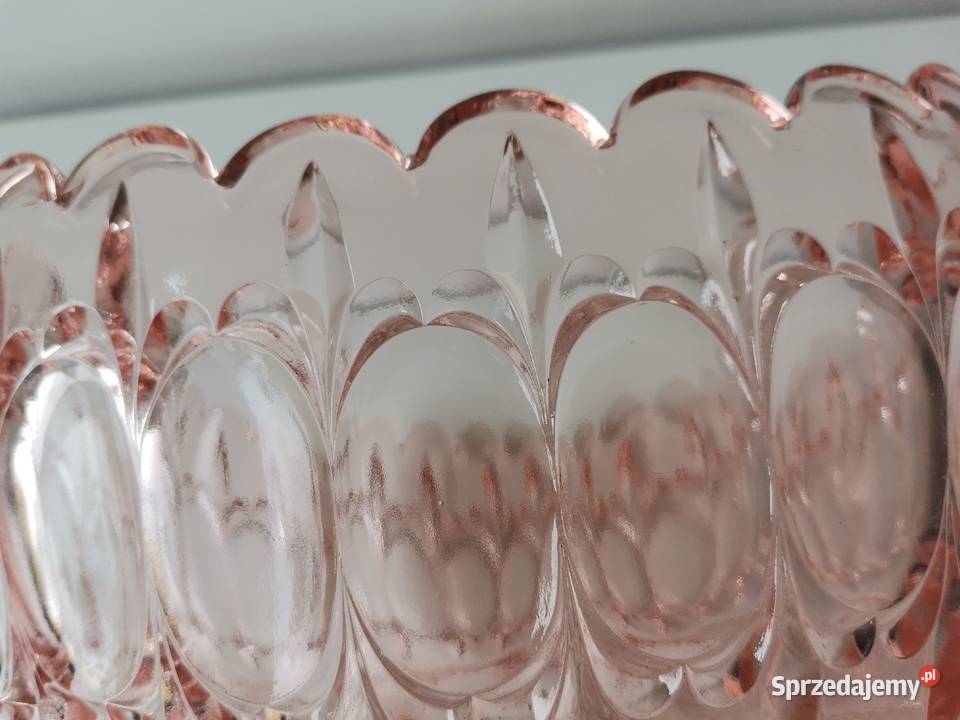 Stara duża misa gondola Lilijki szkło Art Deco Katowice