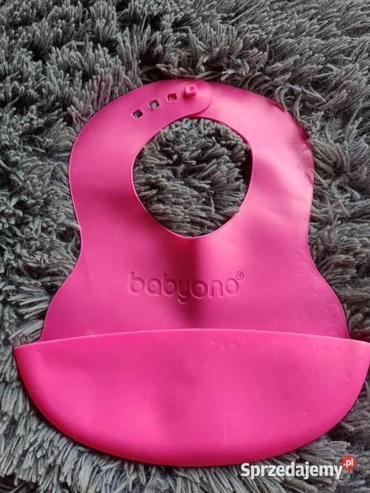 Śliniak silikonowy BabyOno różowy Płock sprzedam