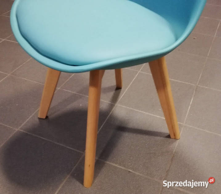 Krzesło kubełkowe miękkie siedzenie turkusowe kujawsko-pomorskie Bydgoszcz