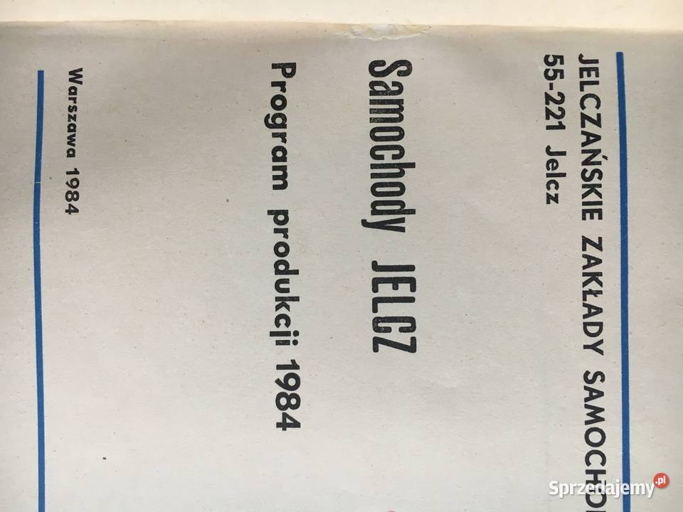 Samochody Jelcz Katalog SWW102 Program Produkcji sprzedam