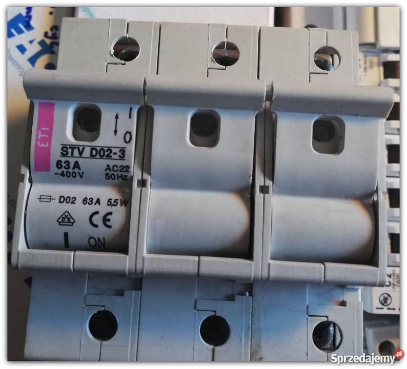 Rozłącznik bezpiecznikowy 63A STV D02 3P ETI Elektryka i akcesoria Dąbrowa Górnicza sprzedam
