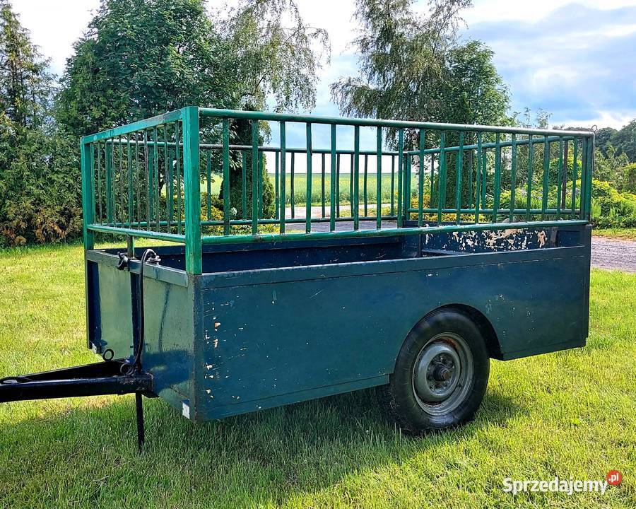 Dwukółka przyczepka rolnicza do przewozu bydła nieuszkodzony Kłodawa