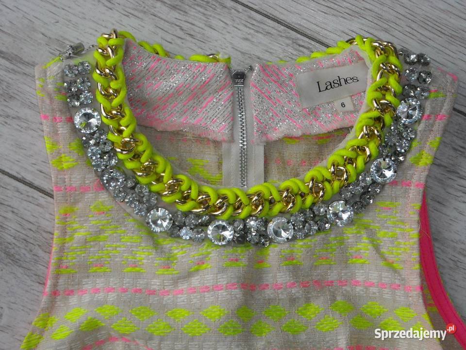 kolorowa sukienka lashes 6 xs Spódnice i sukienki Lubartów