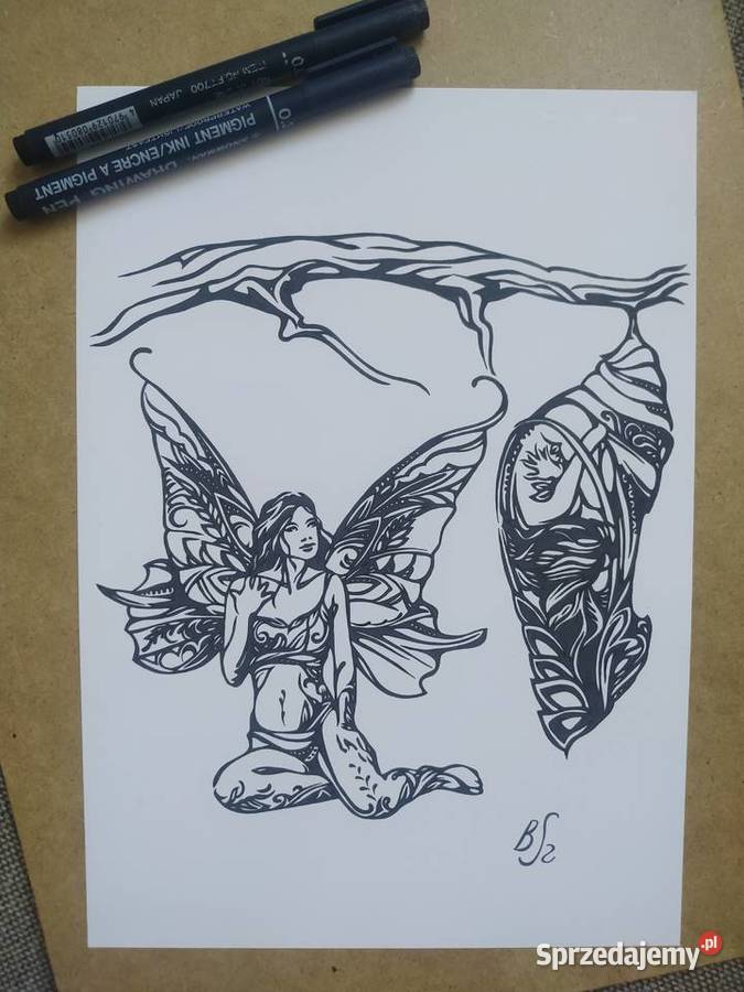 Rysunek narodziny cienkopis blok t A4 250 gm2 Malarstwo Warszawa