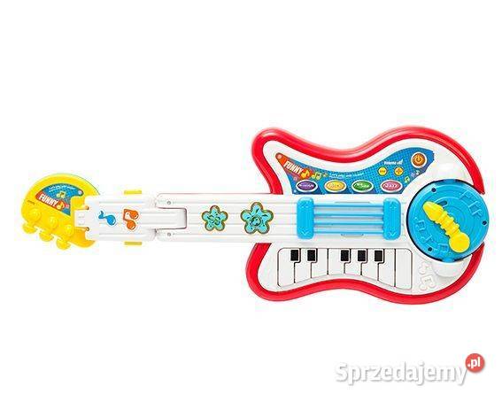 Kolorowa gitara interaktywna pianinko 2w1 wielkopolskie