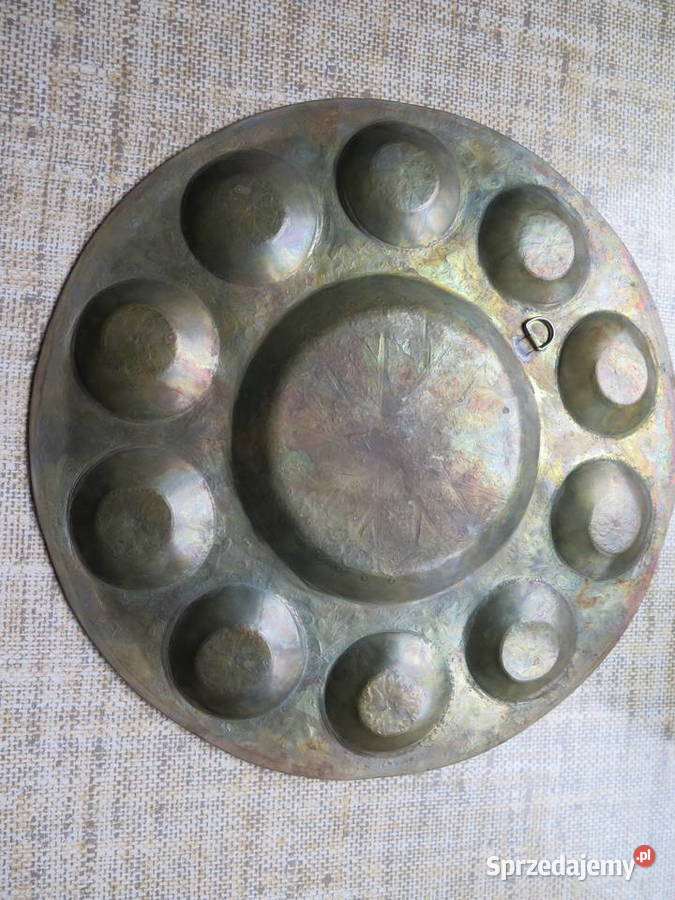 Talerz dekoracyjny na ścianę metalowy mazowieckie Warszawa