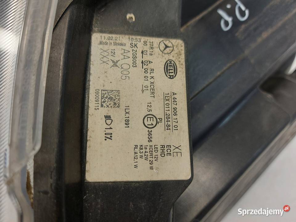 Mercedes EQV w447 Vklasa lampa prawa przód RHD dolnośląskie