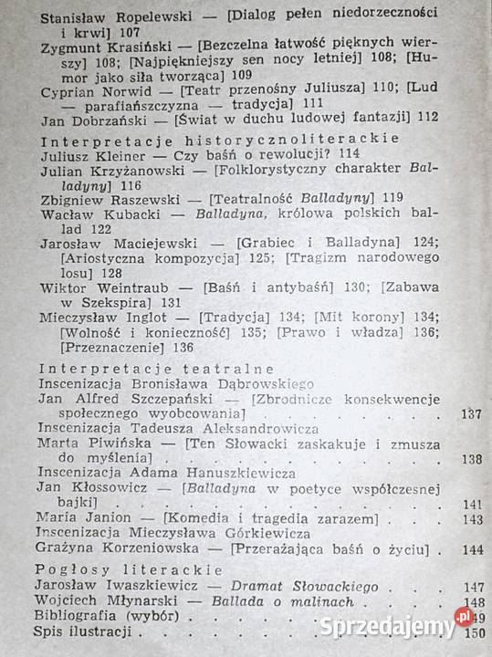 Balladyna Juliusza Słowackiego Stanisław Rok wydania 1981 Chełm