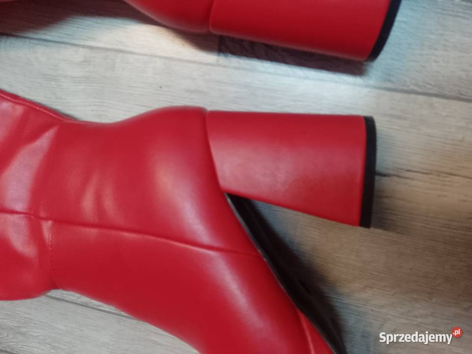 38 Czerwone Kozaki biznesowe bez Kraków sprzedam