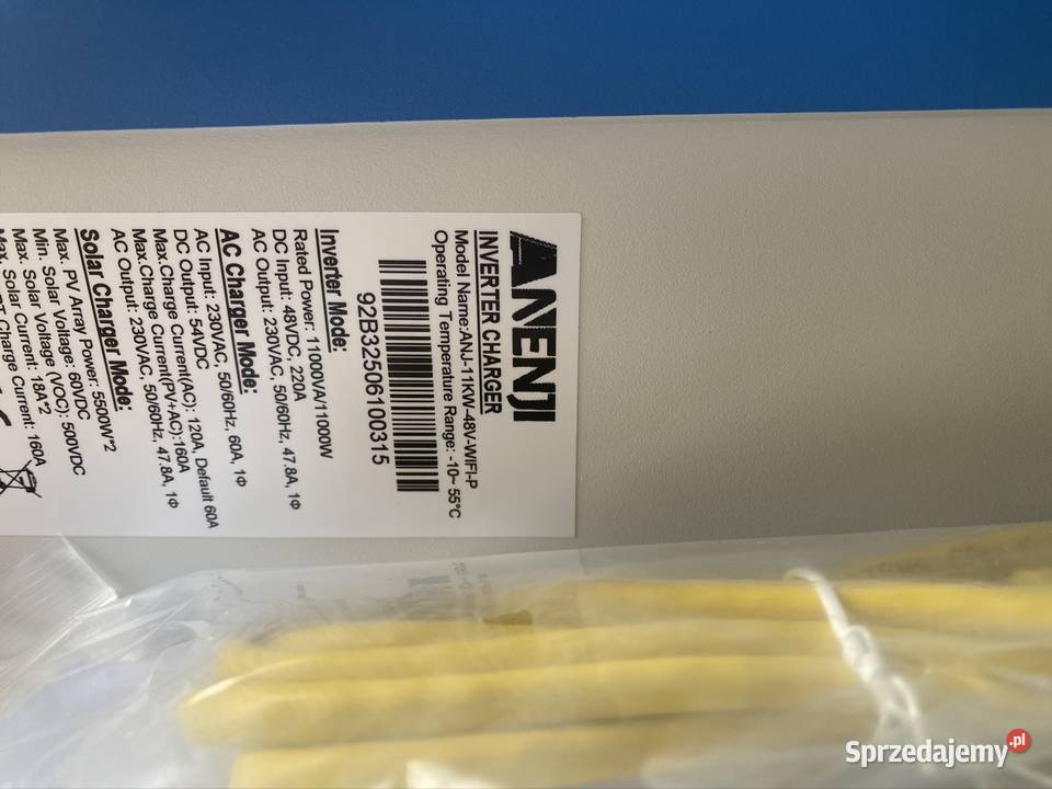 Nowy falownik inwerter równoległy ANENJI 11 KW Pozostałe Łosia Wólka sprzedam