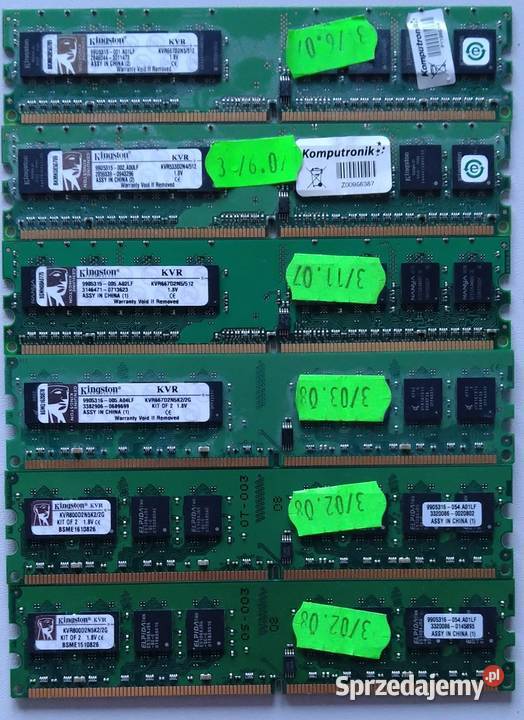 Pamięć RAM Kingston 2 GB PC25300 DDR2667MHz KINGSTON
