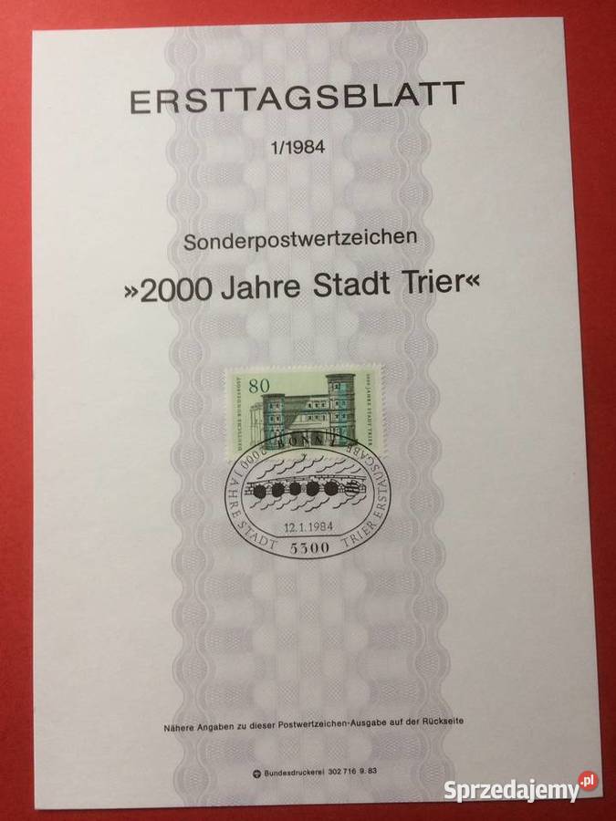 555 Niemiecki Specjalny Znaczek Pocztowy Szczecin