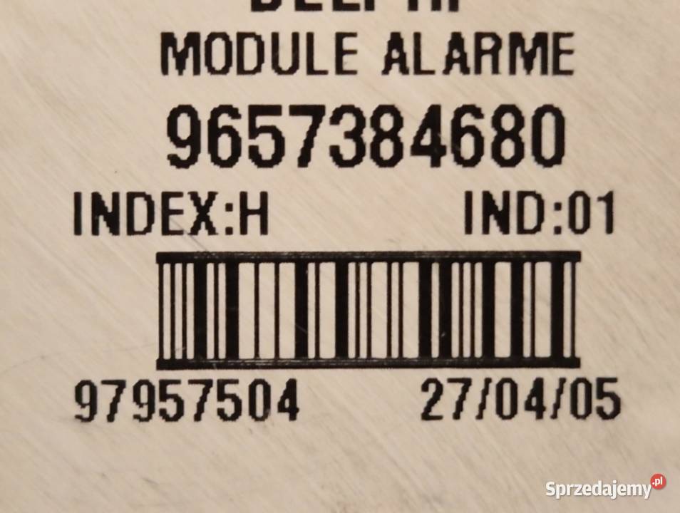 MODUŁ STEROWNIK ALARMU PEUGEOT PARTNER Działoszyce