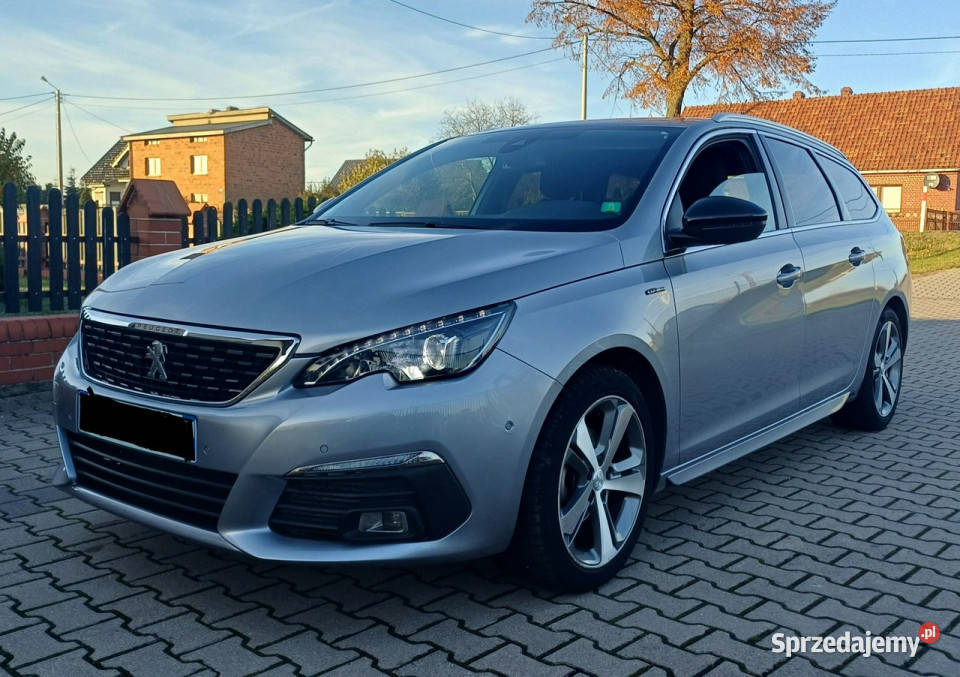 Peugeot 308 GT Line Automat 130 Przebieg 92880 kurtyny powietrzne Suchorzew