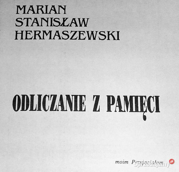 Odliczanie z pamięci Marian Stanisław Rok wydania 1992 lubelskie