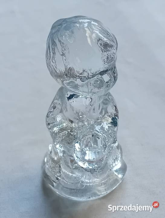 Szklana figurka świeczik Kosta Boda Biedermann Koźminek
