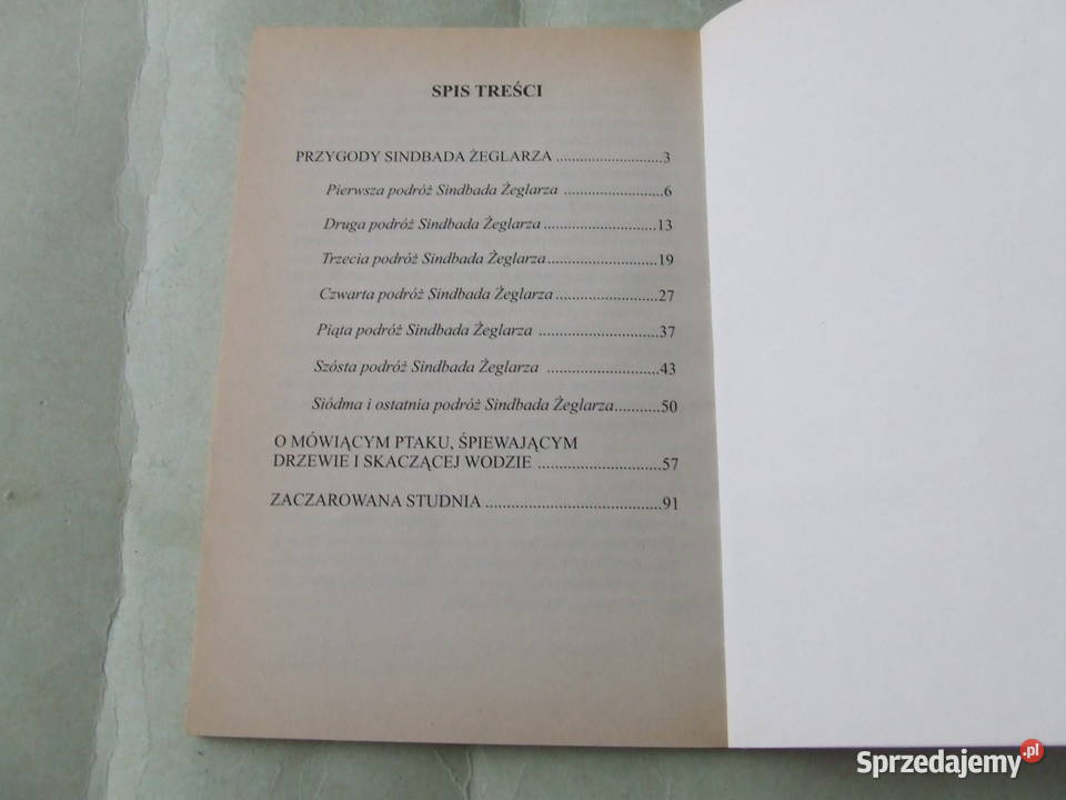 Baśnie Calineczka Przygody Sindbada Żeglarza Książki dla dzieci
