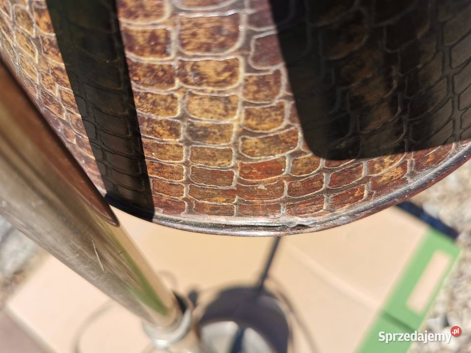 Lampa podłogowa mosiądz kolor brązowy faktura śląskie Będzin