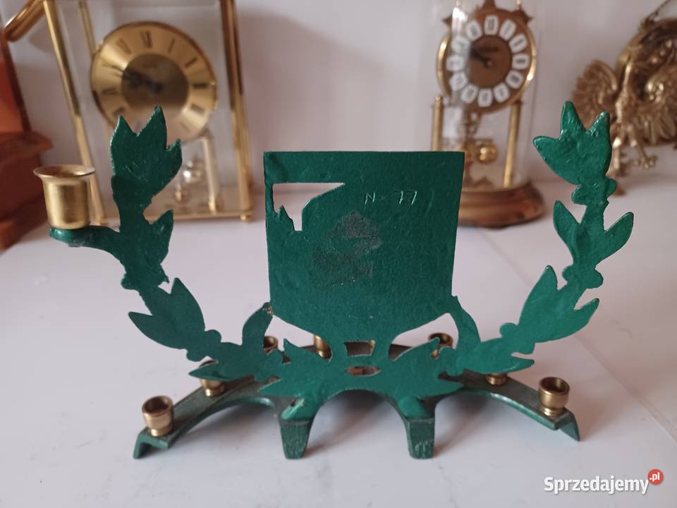 Piękny mosiężny świecznik Wyprzedaż kolekcji Poznań