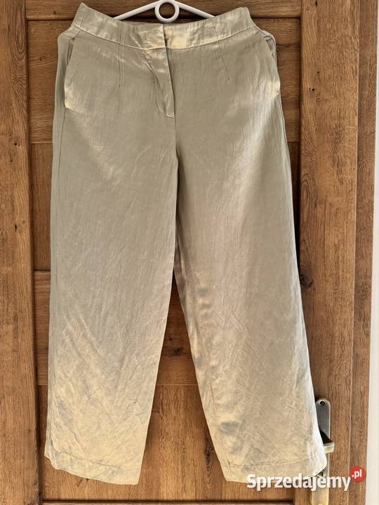 Spodnie damskie 34 Massimo Dutti wiskoza len Długie sprzedam