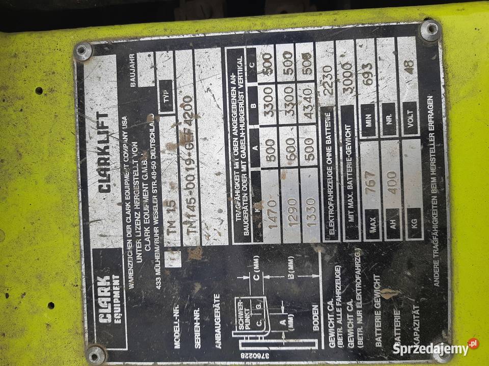 wózek widłowy clark Biała Rawska