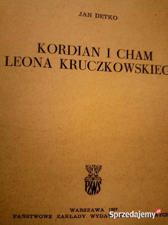 Kordian i cham Kruczkowskiego biblioteka analiz Książki naukowe i popularnonaukowe Warszawa