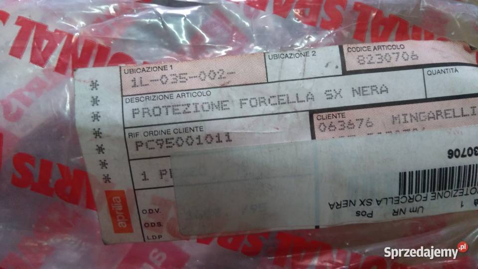OBUDOWA OSŁONA zawieszenia lagi ORGINAŁ Aprilia Motoryzacja Bielsk Podlaski