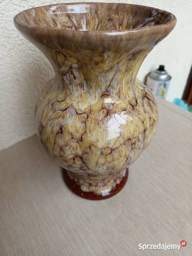 Piękny stary Wazon z brązowej ceramiki FOREIGN Warszawa