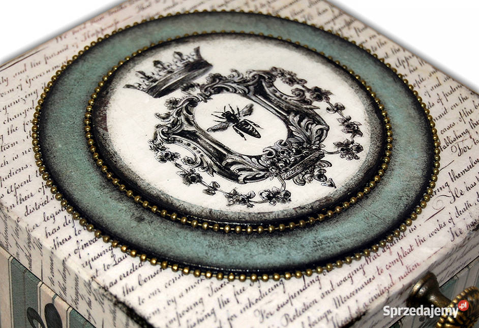 SZKATUŁKA drewniana VICTORIAN QUEEN BEE French kujawsko-pomorskie Bydgoszcz