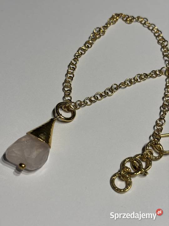 Naszyjnik kwarc różowy kujawsko-pomorskie Bydgoszcz