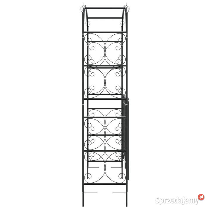 Łuk ogrodowy z furtką czarny 108x45x235 stal Warszawa