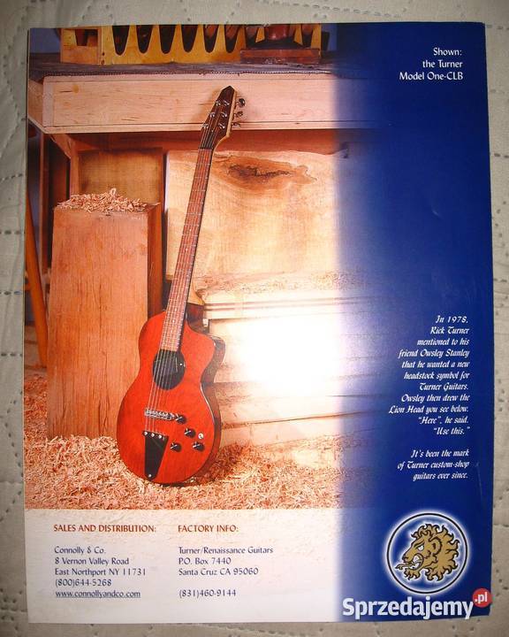 Turner Model One Guitar broszura informacyjna Kępice