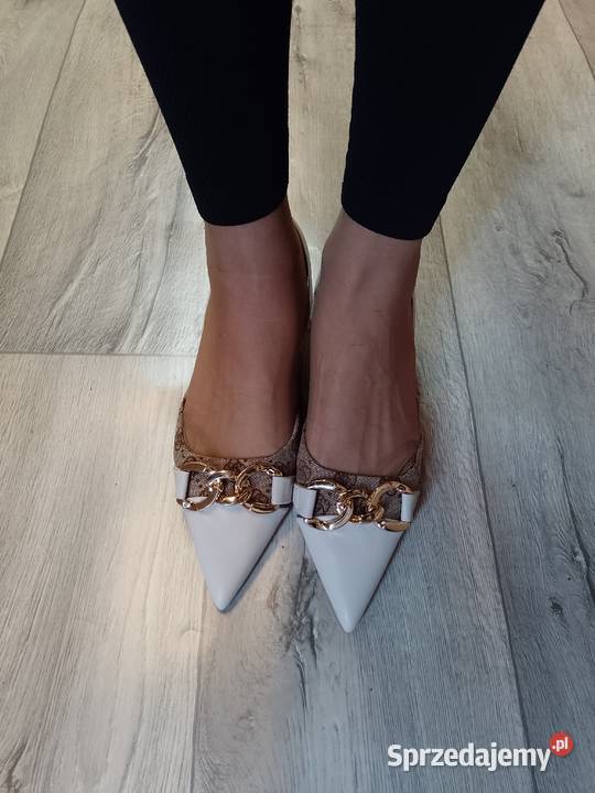 4041 Ekskluzywne czolenka Wieczorowe z odkrytą 26cm sprzedam