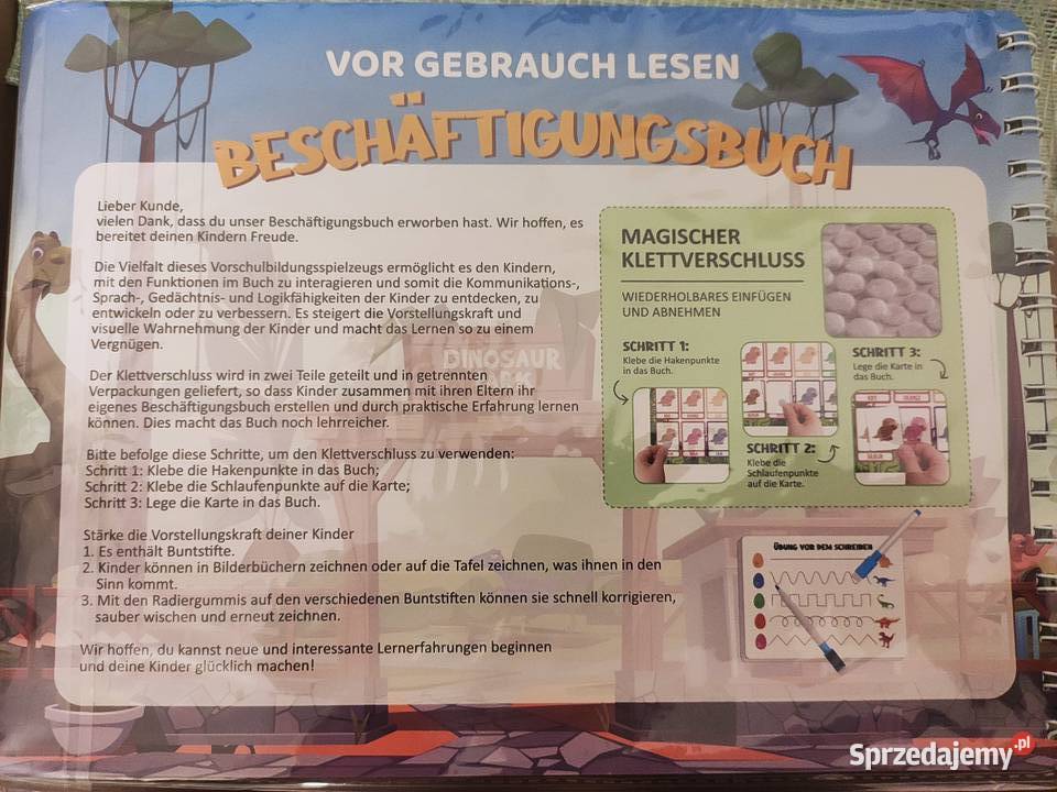 Biroyal Edukacyjna książka o dinozaurach język Plastyczne Podwilk