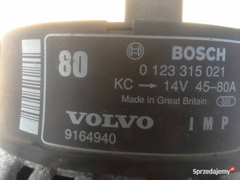 Volvo S40 I 16 Alternator 0123315021