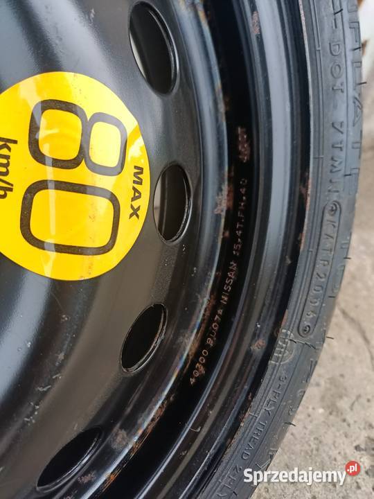 Koło dojazdowe zapasowe nissan notte Blachownia