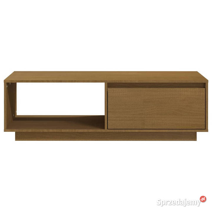 Stolik kawowy miodowy brąz 110x50x335 drewno Warszawa