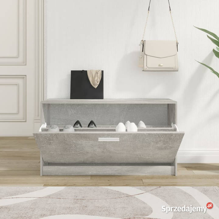 Ławka z miejscem na buty szara 80x24x45 WM342642 Na buty Warszawa sprzedam