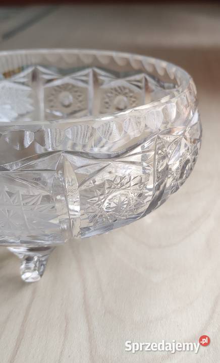Kryształowa salaterka owocarka miska PRL vintage Katowice