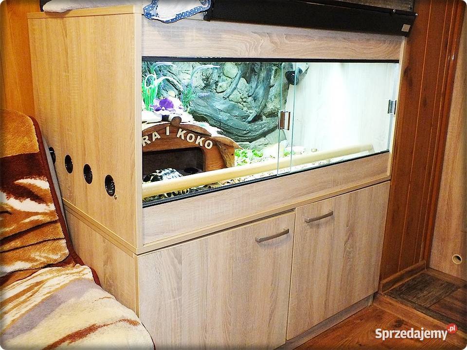 Duże Terrarium z szafką Żółw Grecki i Stepowy z Gady i płazy Gady i płazy Lubsko