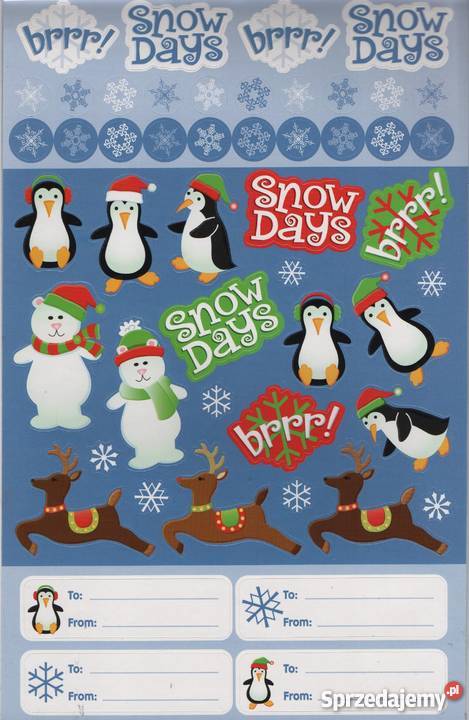 Zestaw Naklejki Nalepki Świąteczne Snow Days 260 Mogilany