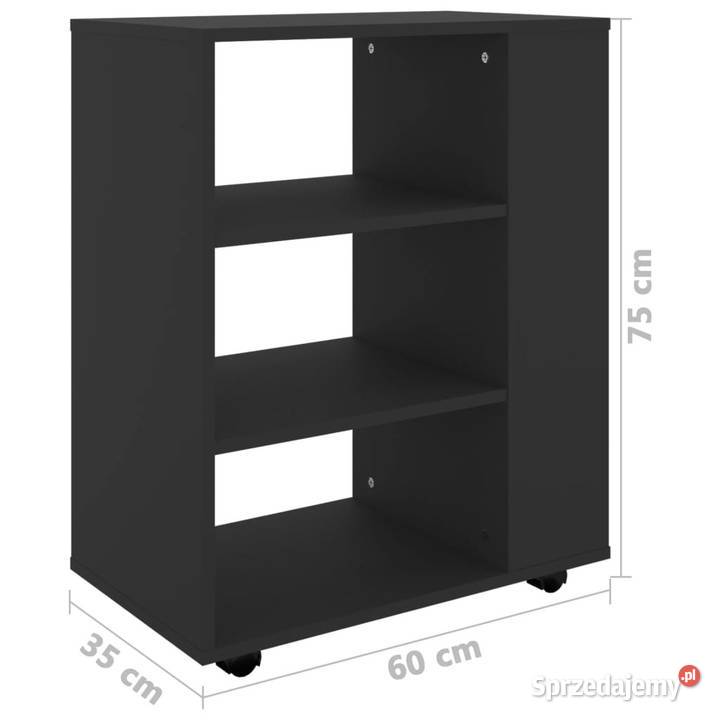 Szafka na kółkach czarna 60x35x75 materiał Pozostałe Warszawa