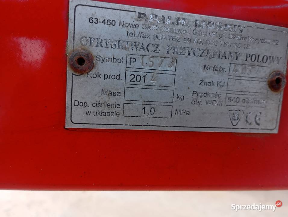 Opryskiwacz ciągany MOSKIT 150015 hydraulika Radom